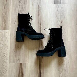Free People Black Boots Size 8 (EU 38)